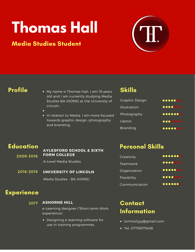 Thomas Hall Creative CV